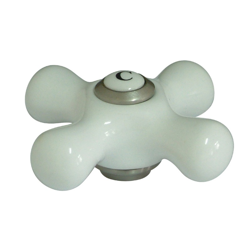 KSH1168PXC Cold Porcelain Cross Handle, Brushed Nickel