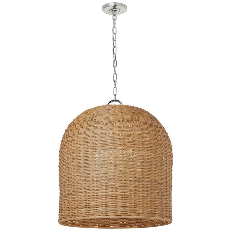 LED Pendant from the Nancy Collection in Polished Nickel Finish by Visual Comfort Signature