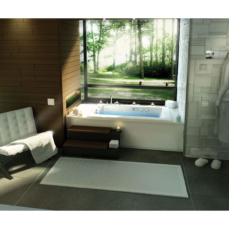 MAAX 105310-000-001-100 Release 6032 Acrylic Drop-in End Drain Bathtub in White