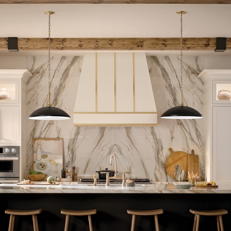 One Light Pendant from the Delarosa Collection in Black Finish by Kichler