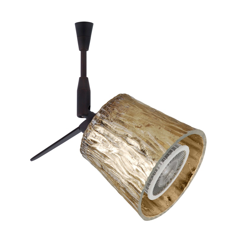 One Light Spotlight from the Nico Collection in Bronze Finish by Besa