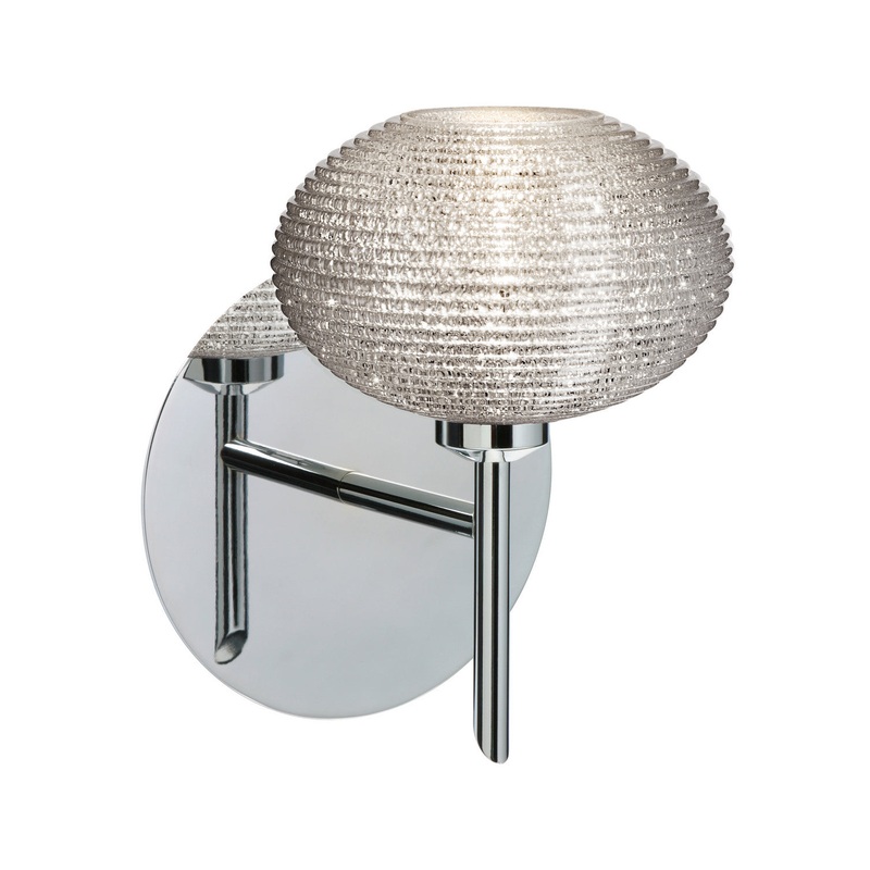 One Light Wall Sconce from the Lasso Collection in Chrome Finish by Besa