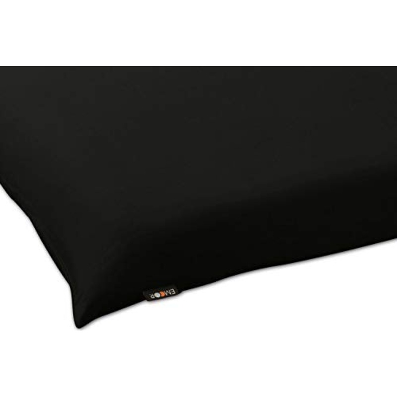 (Twin, Nero)  Emoror 100% cotone per futon tradizionale giapponese, antibatterico, resistente agli acari e agli odori, nero Made in Japan
