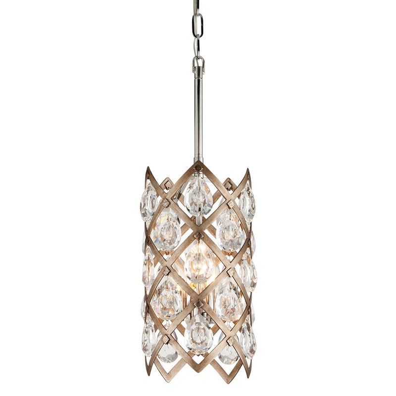 Corbett Lighting 214-43-SGL/SS Tiara Three Light Pendant Vienna Bronze