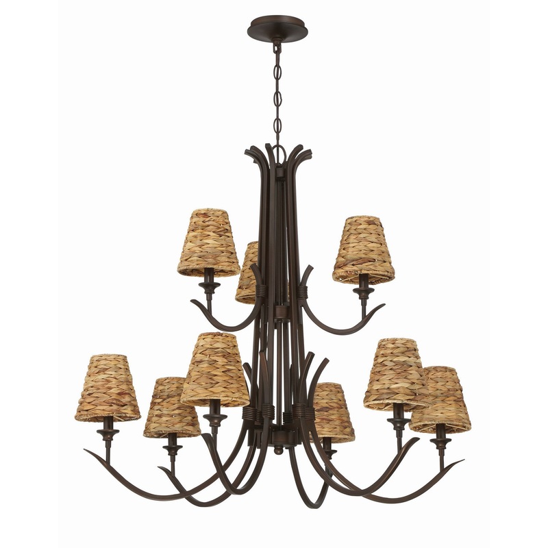 Craftmade 58329-ABZ Kokomo Nine Light Chandelier Aged Bronze Brushed