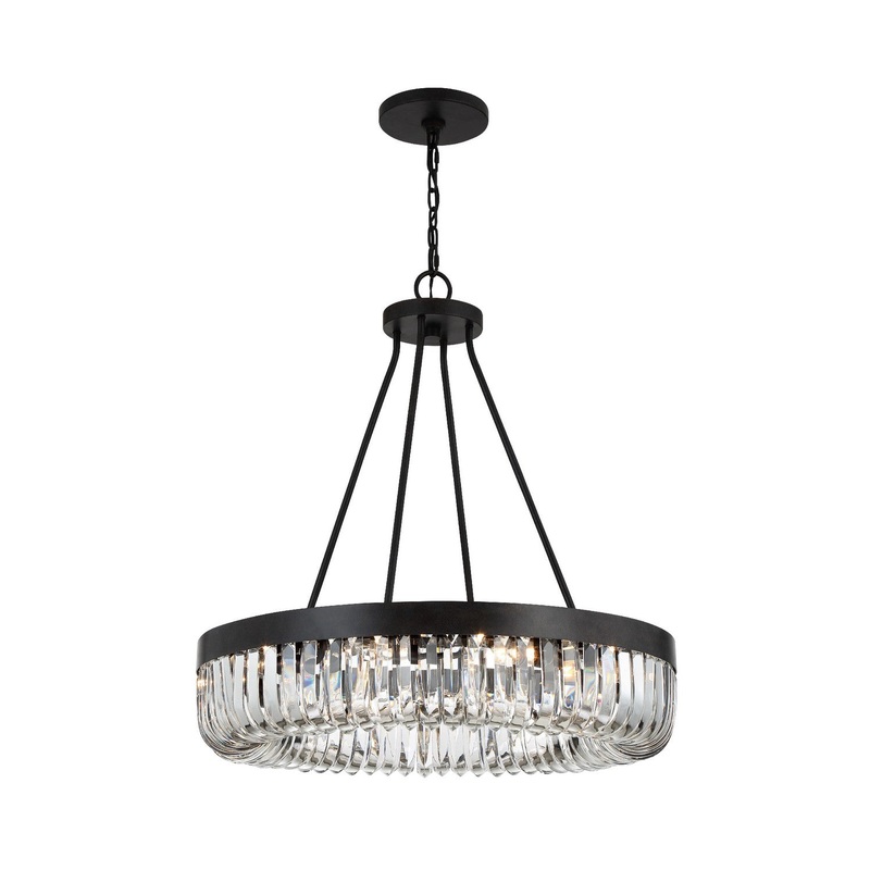 Crystorama ALI-B2010-CZ Alister Ten Light Chandelier Charcoal Bronze