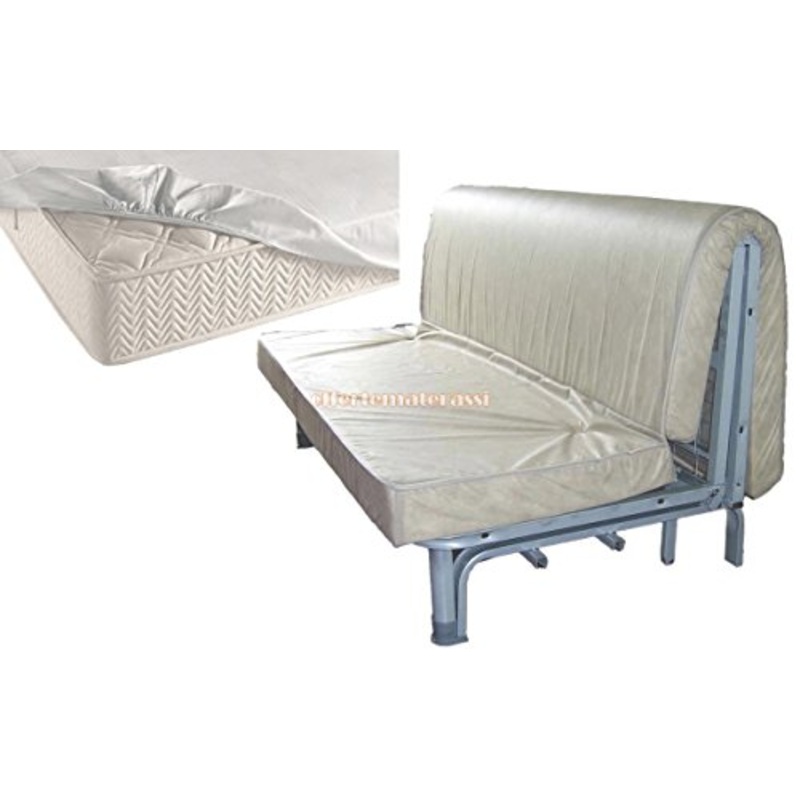 EFFETTO CASA Materasso per Divano Letto 160X190 PRONTOLETTO con Piega su Seduta (Materasso + coprimaterasso)