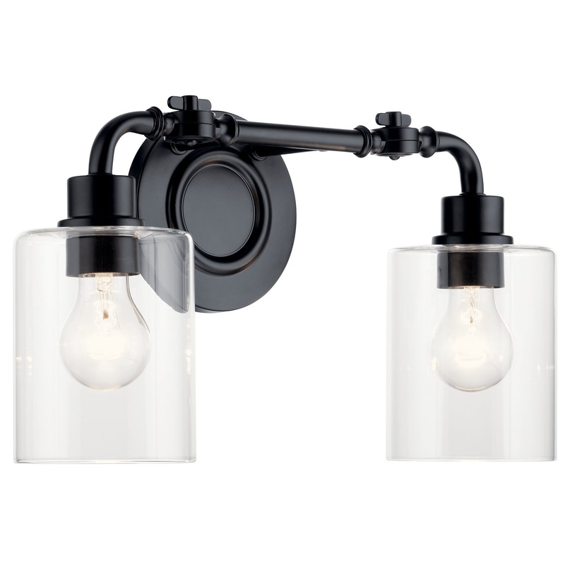 Kichler 45665BK Two Light Bath, Black