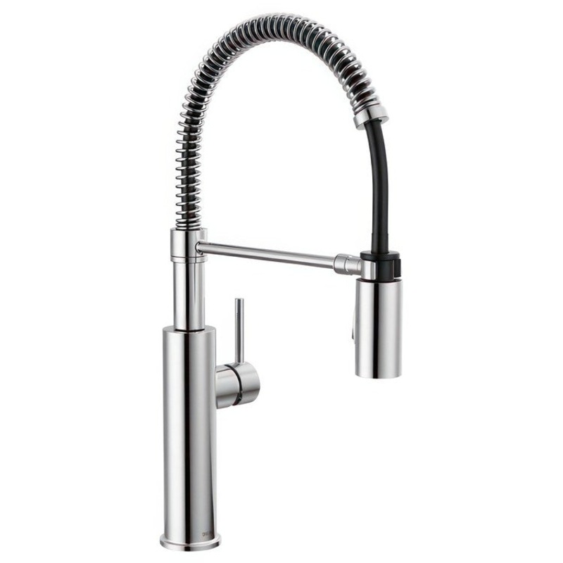 Kitchen Faucet Antoni 1 Lever ADA Chrome Pull Down Spring