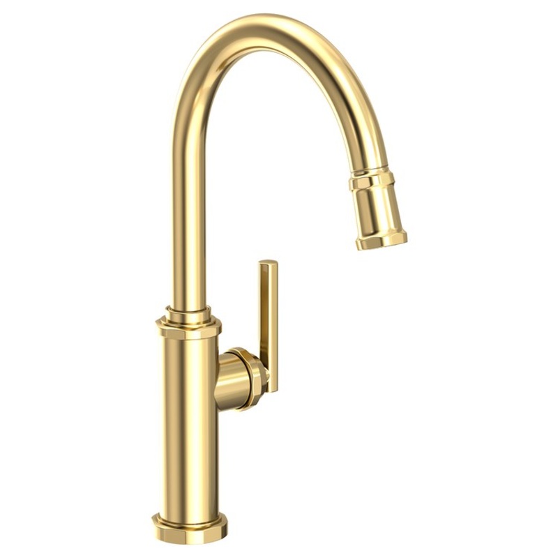Kitchen Faucet Heaney 1 Lever ADA Forever Brass PVD Pull Down Spout Height 10-3/4 Inch 1.8 Gallons per Minute