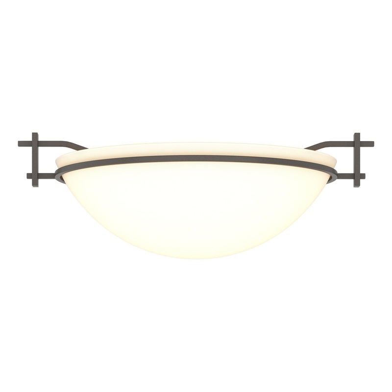 Moonband Semi-Flush Dark Smoke Opal Glass (GG)
