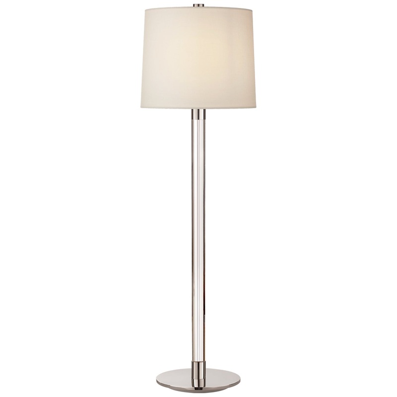 One Light Buffet Lamp from the Riga Collection in Crystal And Polished Nickel Finish by Visual Comfort Signature