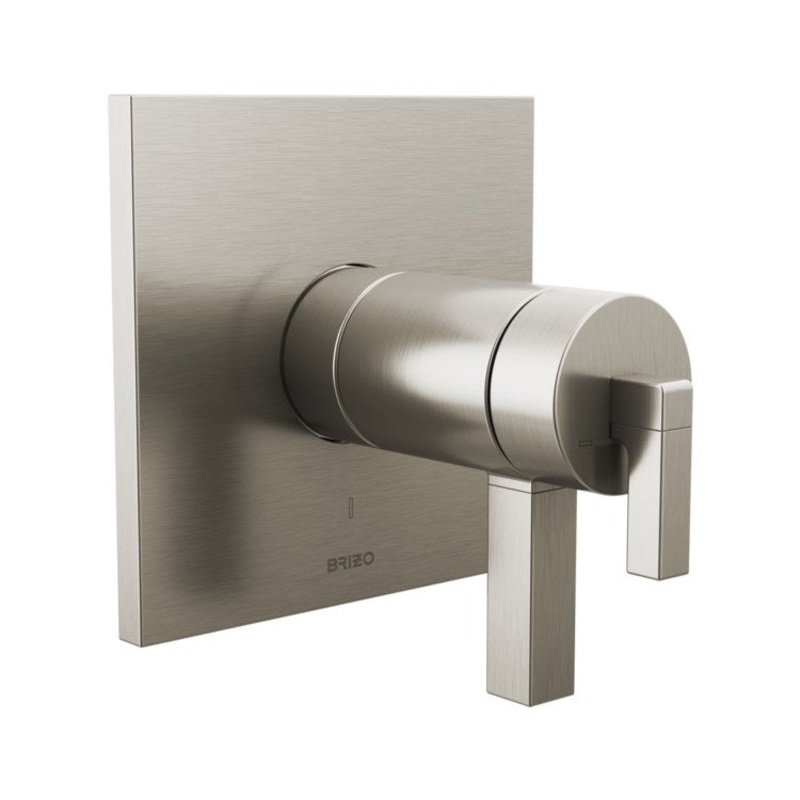 Thermostatic Trim Frank Lloyd Wright Square Less Handle Less Handle Brilliance Luxe Nickel ADA for Universal Rough Zinc