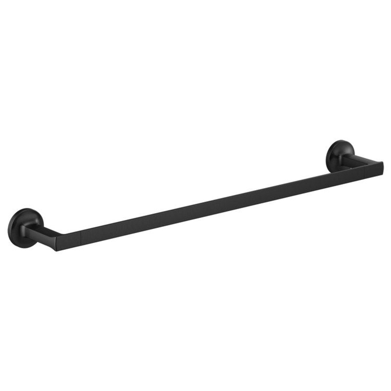 Towel Bar Kintsu 24 Inch Matte Black Metal