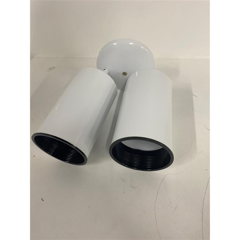 Two Light Ceiling Mount from the 3128 Bullet Fixtures Collection in White Finish by Quorum (Final Sale)