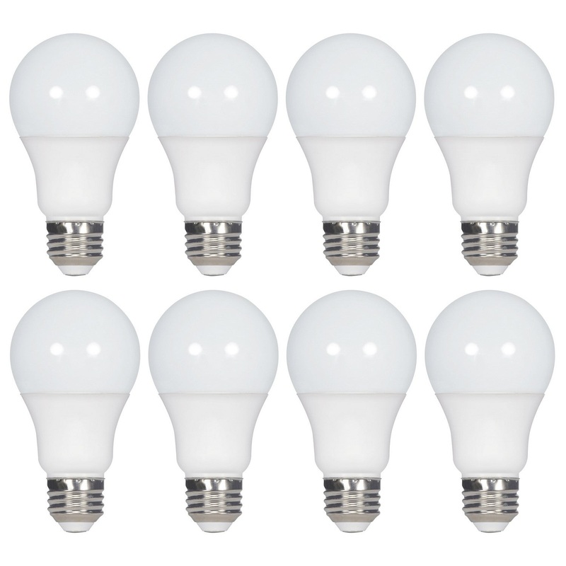 14 Watt A19 LED – 5000K – Non-Dimmable – E26 – 80 CRI – 8-pack Light Bulb by Satco