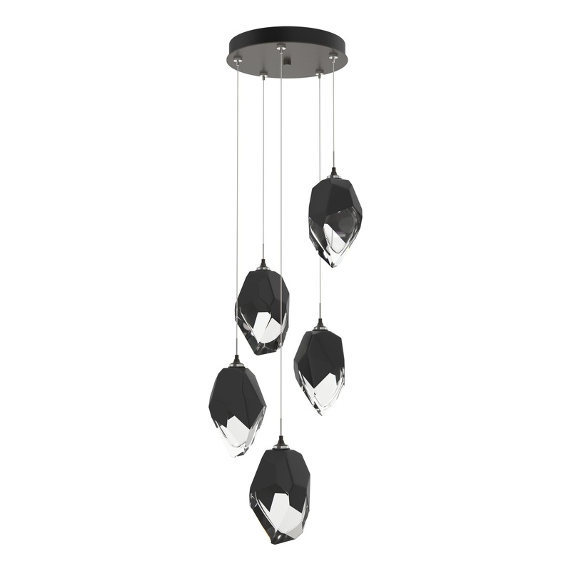 Chrysalis 5-Light Large Crystal Pendant Dark Smoke Black Crystal (BP)