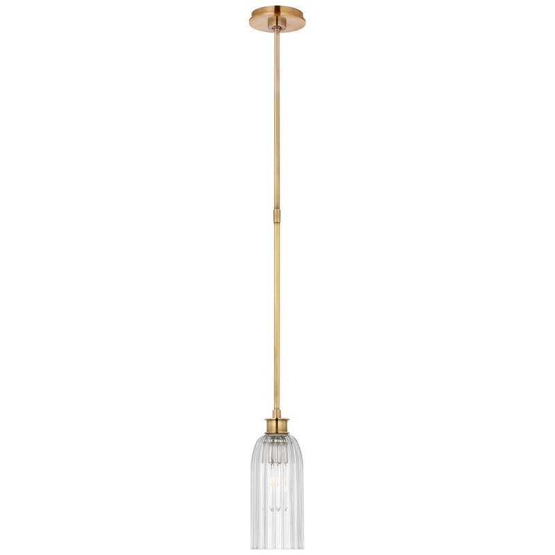 LED Pendant from the Asalea Collection in Hand-Rubbed Antique Brass Finish by Visual Comfort Signature