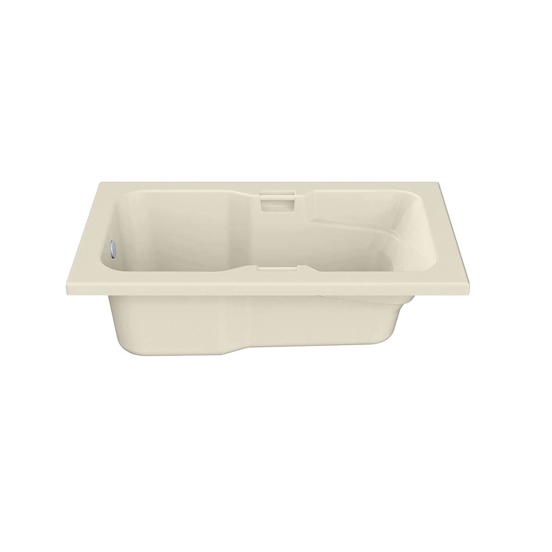 MAAX 100074-103-004 Lopez 6636 Acrylic Alcove End Drain Aeroeffect Bathtub in Bone