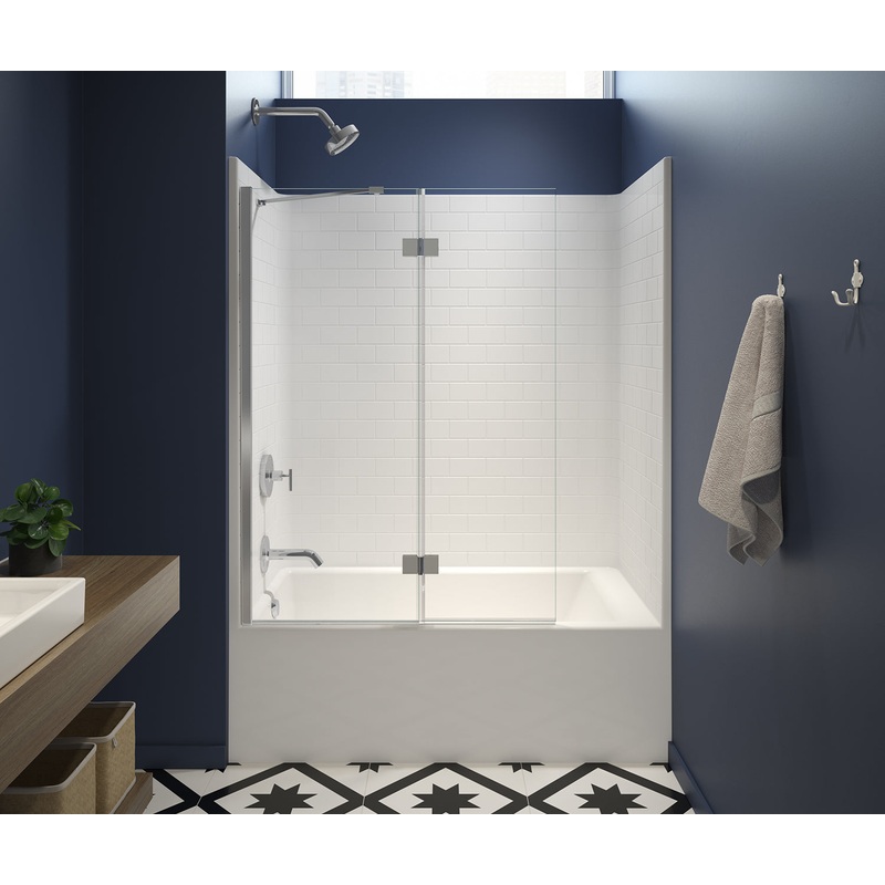 MAAX 106924-000-002-101 6032STT 60 x 33 AcrylX Alcove Right-Hand Drain One-Piece Tub Shower in White