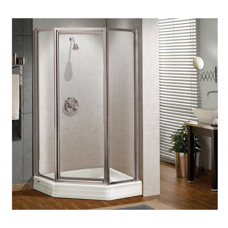 MAAX 137901-900-084-000 Silhouette Neo-angle 38 x 38 x 70 in. Pivot Shower Door for Corner Installation with Clear glass in Chrome