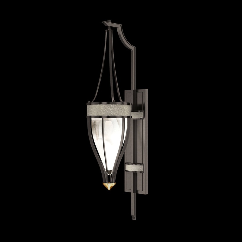 Mirage 32.5″H Sconce Midnight Steel/Brass/Coco