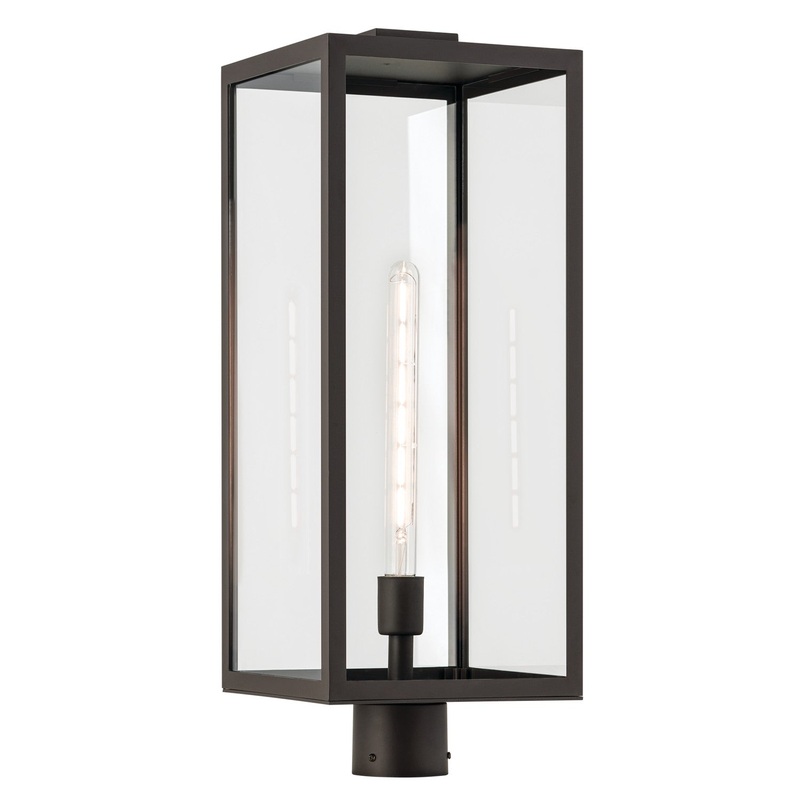 One Light Outdoor Post Mount from the Branner Collection in Olde Bronze Finish by Kichler