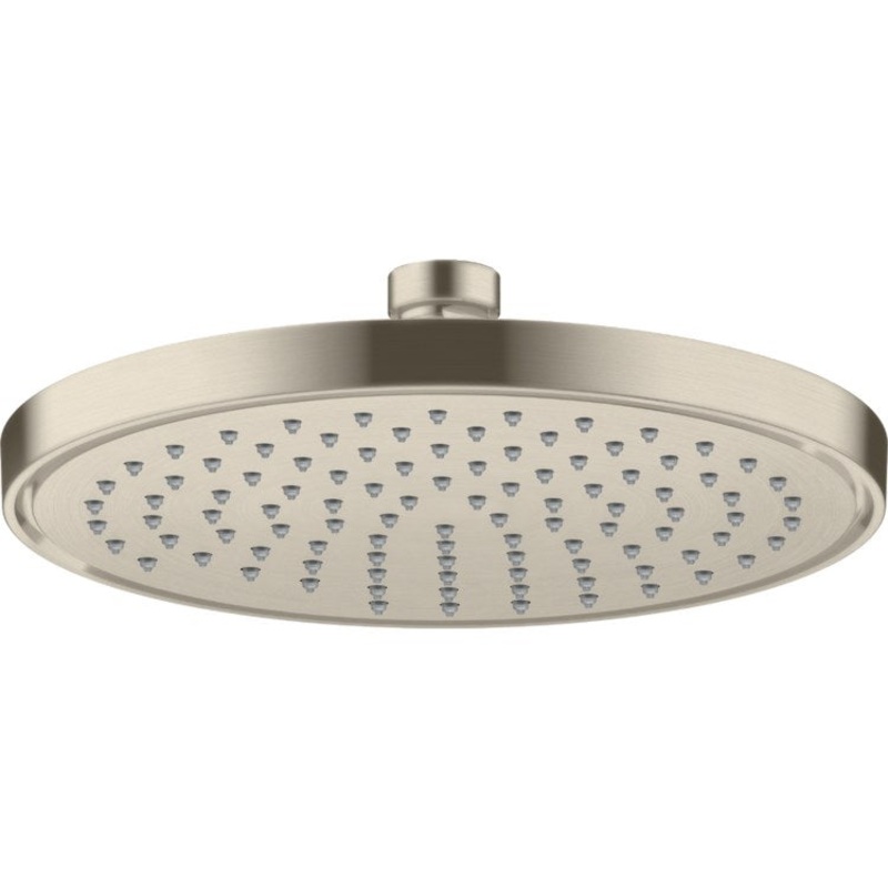 Showerhead ShowerSolutions 1 Function Brushed Nickel 8-5/8 Inch 1.75 Gallons per Minute Rain