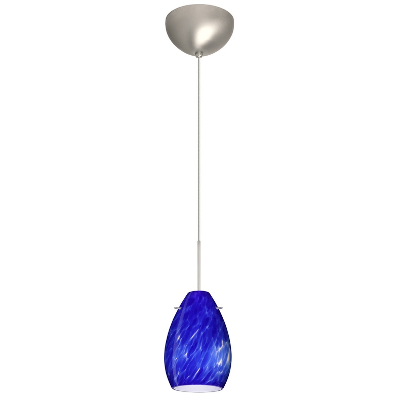 Besa 1XC-171386-LED-SN Pera One Light Pendant Satin Nickel