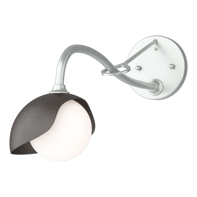 Brooklyn 1-Light Single Shade Long-Arm Sconce Vintage Platinum Oil Rubbed Bronze