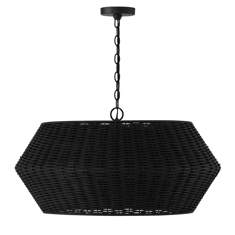 Capital Lighting 347861MB Boca 6 Light Pendant Matte Black