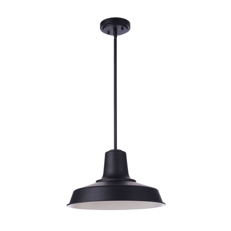 Craftmade ZA5701-MN Briscoe One Light Outdoor Pendant Midnight
