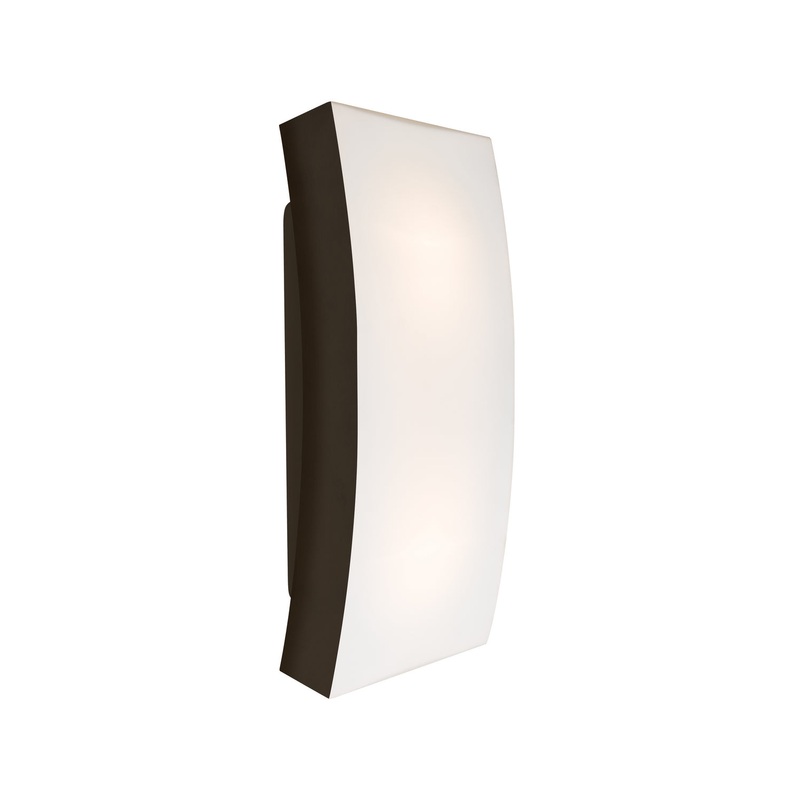 LED Outdoor Wall Sconce from the Billow Collection in Bronze Finish by Besa