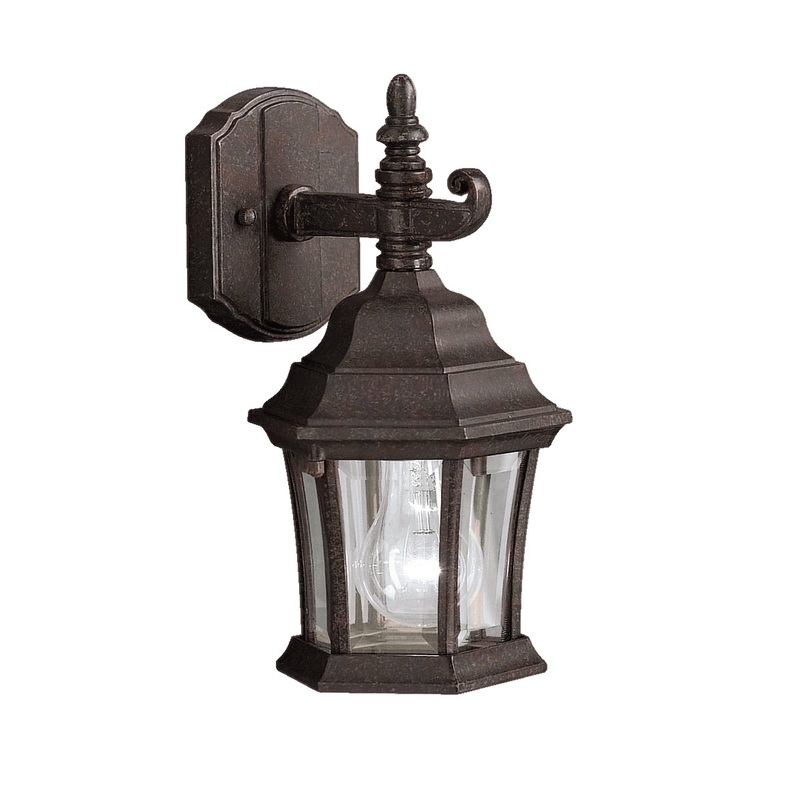 One Light Outdoor Wall Mount from the Townhouse Collection in Tannery Bronze Finish by Kichler