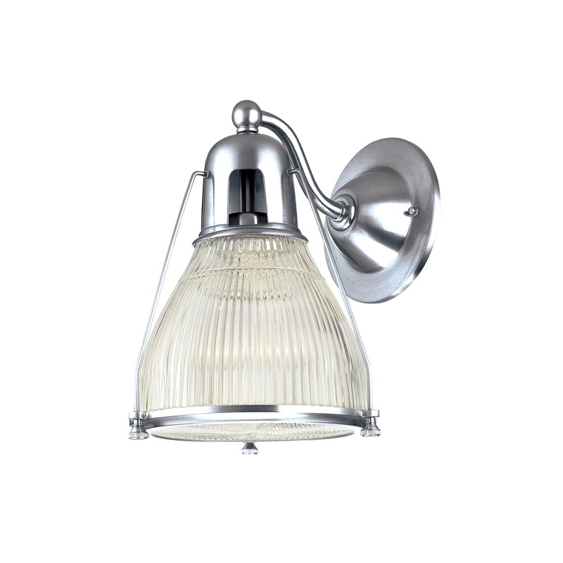 One Light Wall Sconce from the Haverhill Collection in Polished Nickel Finish by Hudson Valley