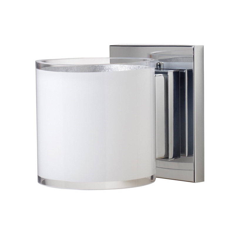 One Light Wall Sconce from the Pogo Collection in Chrome Finish by Besa