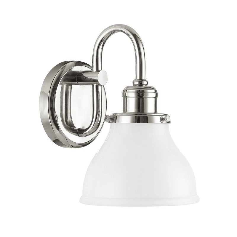Capital Lighting 8301PN-128 Baxter 1 Light Sconce Polished Nickel
