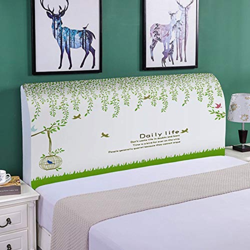 Copri Testata Letto Matrimoniale Elastica Fodera Elastica Protezione Peluche Testata Addensare Elastico All-inclusive Coperchio Europeo Soft Cover Lavabile Testata Letto,Color31-150 * 60CM