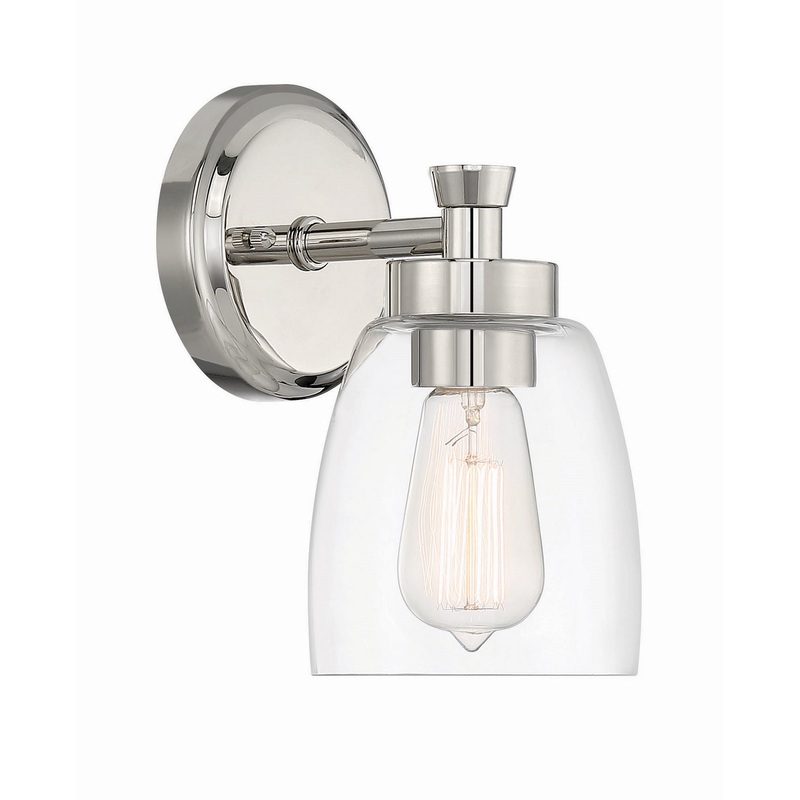 Craftmade 12705PLN1 Henning One Light Wall Sconce Polished Nickel