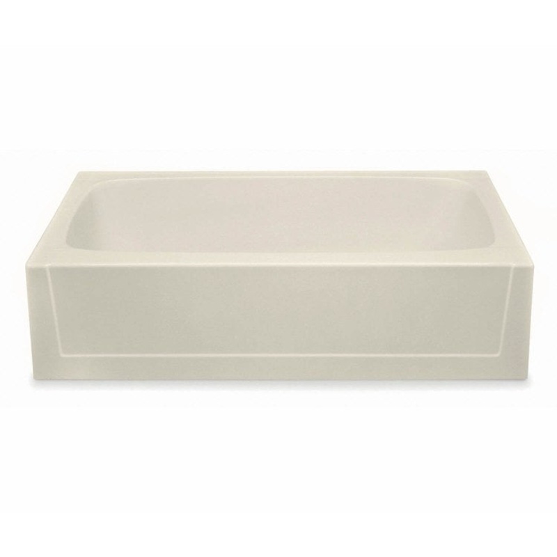 Soaking Tub Alcove Right Drain Bone Rectangle 50 Gallons 60 x 30 x 18 Inch