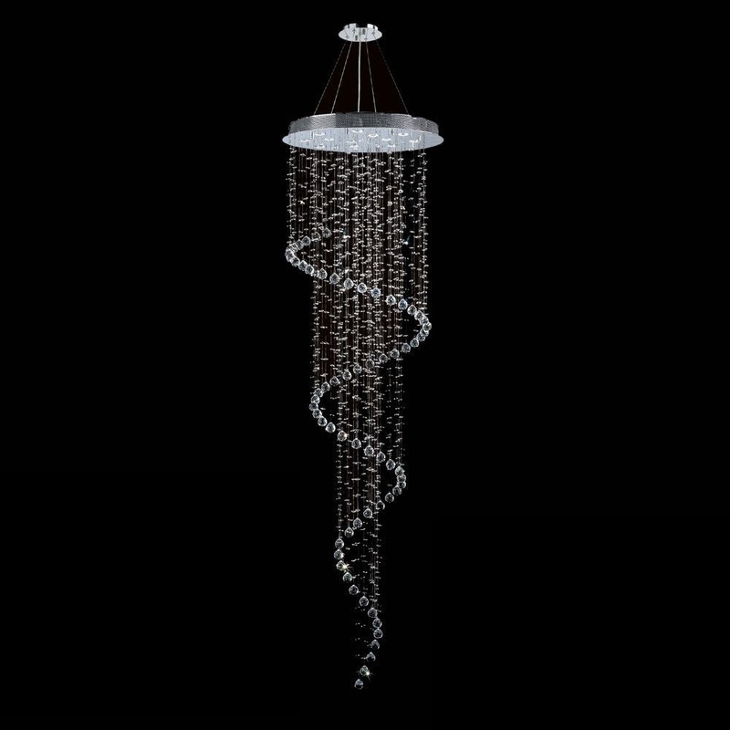 String Lighting 9-Light Chandelier Chrome