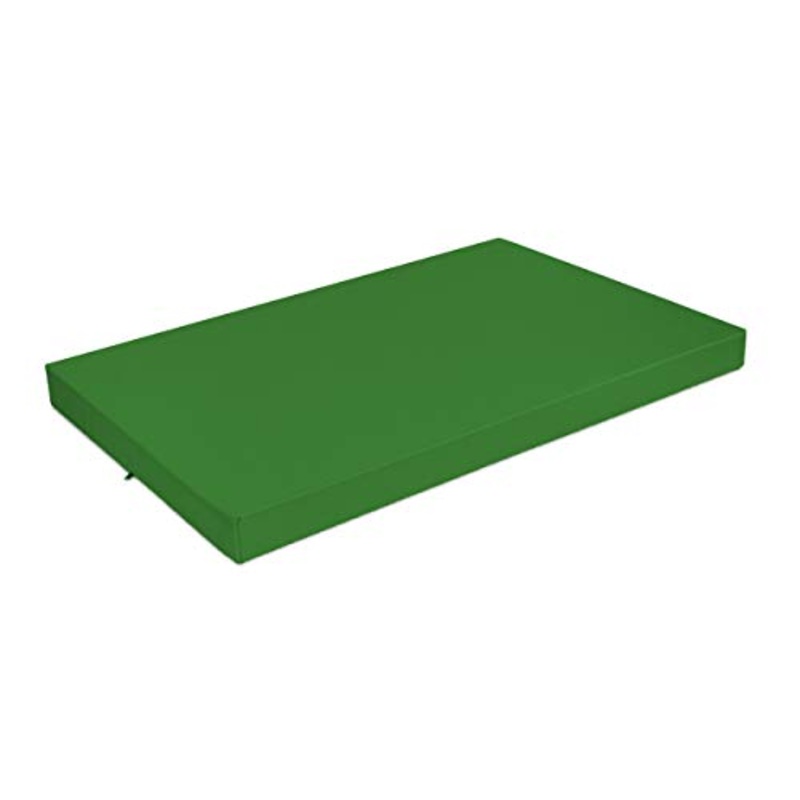 SuperKissen24. Materasso Cuscino per Bancale Divano Pallet 120×80 cm Seduta Impermeabile e Comodo per Divanetti da Esterno – Verde