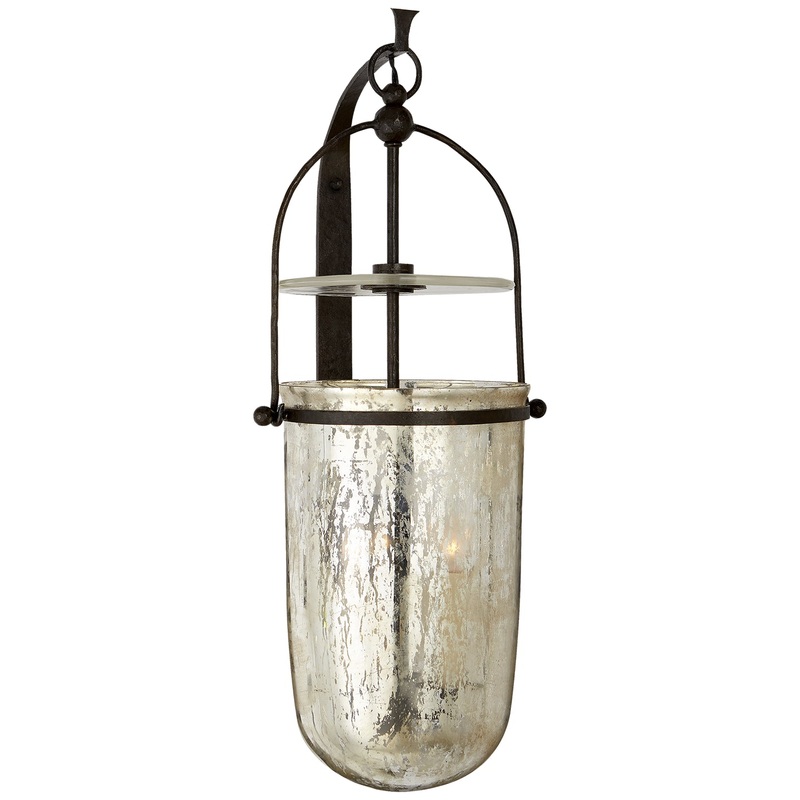 Three Light Wall Sconce from the Lorford Collection in Aged Iron Finish by Visual Comfort Signature