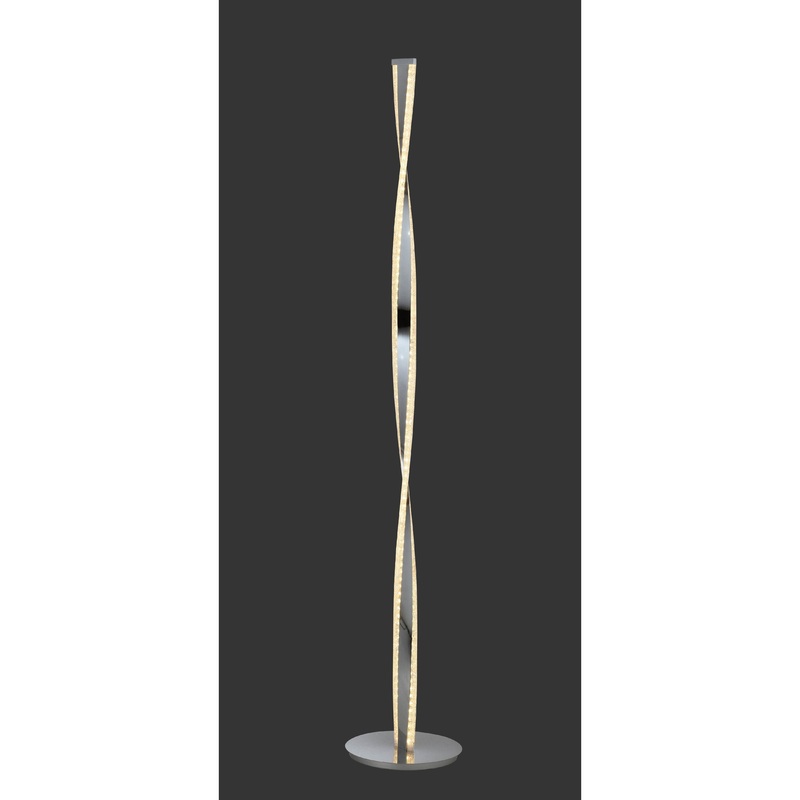 Twist LED Floor Lamp Chrome Chrome