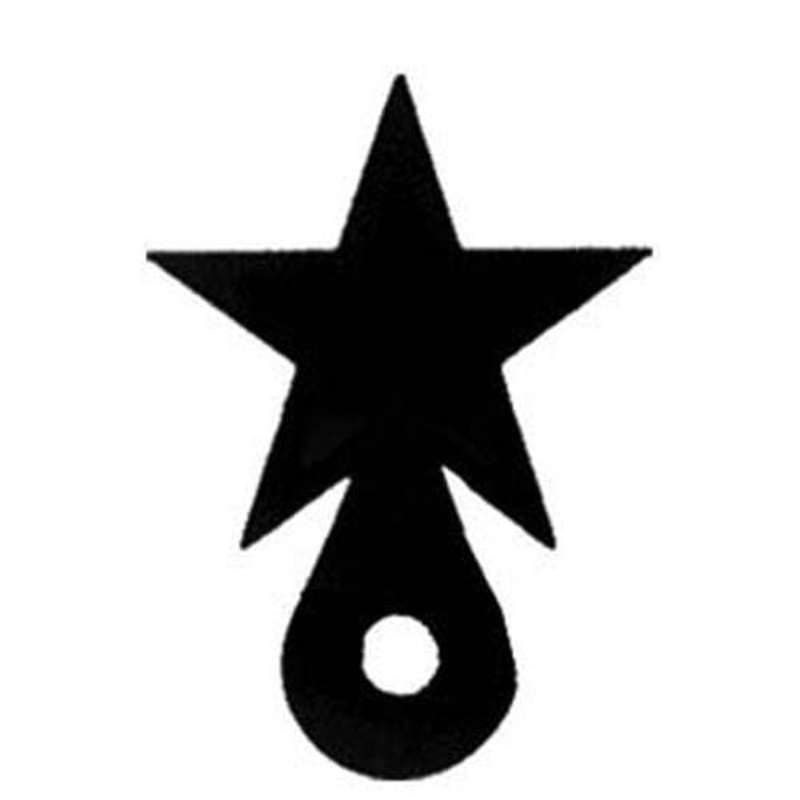 Village Wrought Iron DHK-45 Star Cabinet Door Silhouette