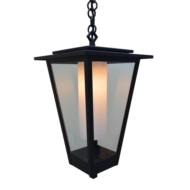 Arroyo BRH-10CLR/WHT-BK Brighton One Light Pendant Satin Black