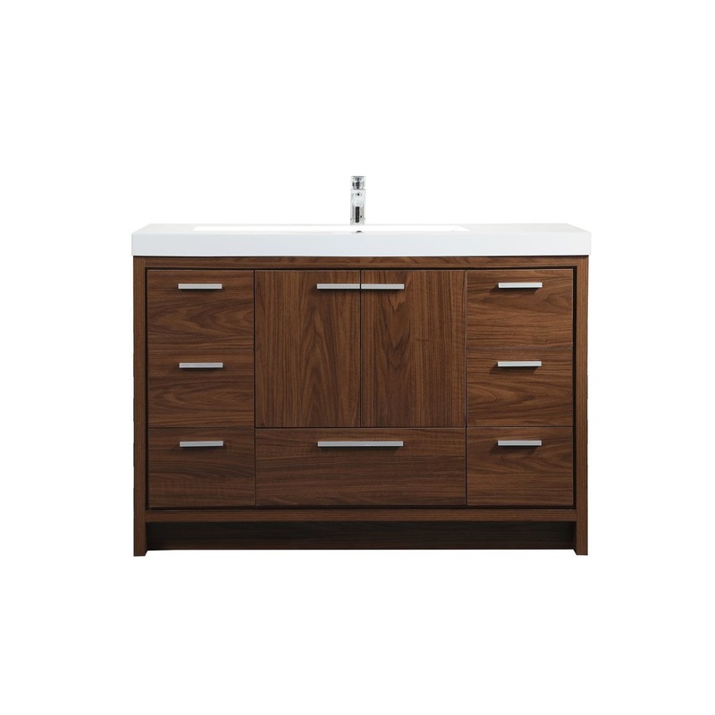 Bathroom Vanity Set from the Wyatt Collection in Walnut Finish by Elegant Lighting