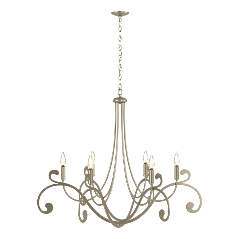 Bella 6-Arm Chandelier Soft Gold