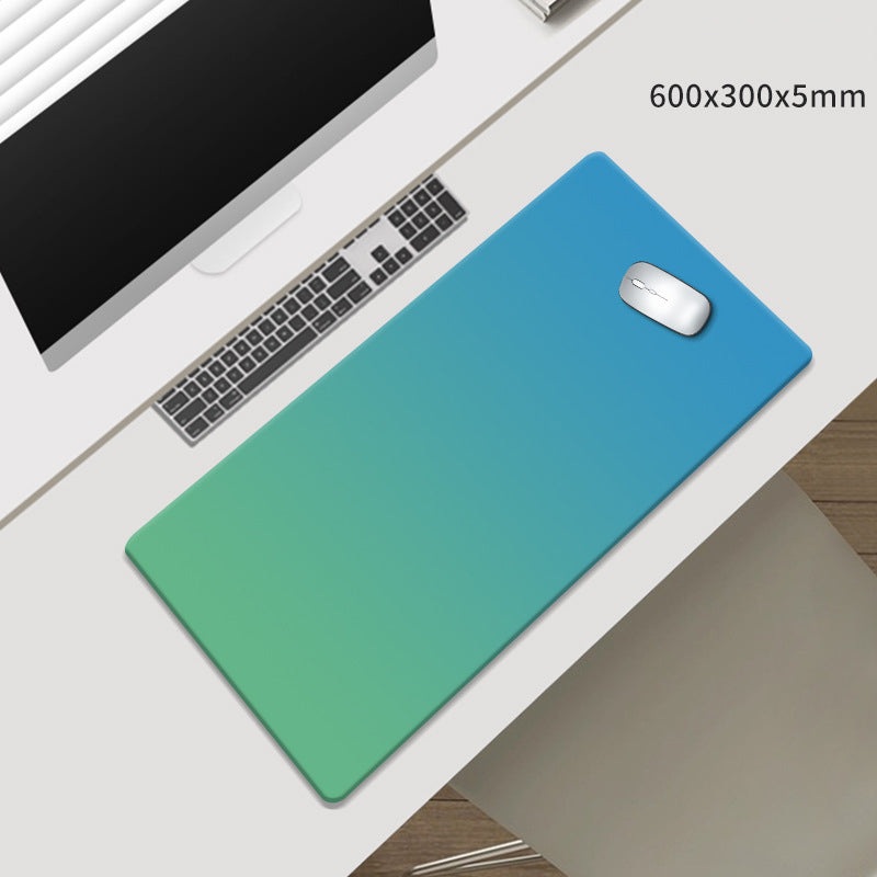 Green-Blue Gradient Premium Large Silicone Mouse Pad – Non-Slip, 600x300mm for Office and Gaming
