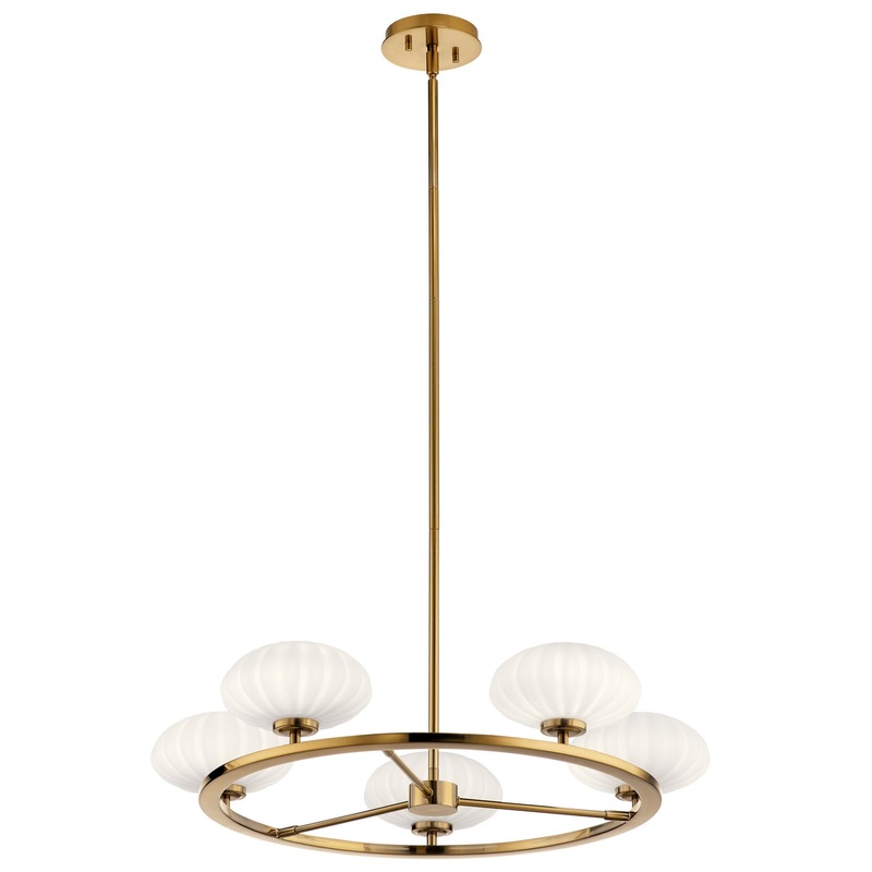 Kichler 52223FXG Five Light Chandelier, Fox Gold